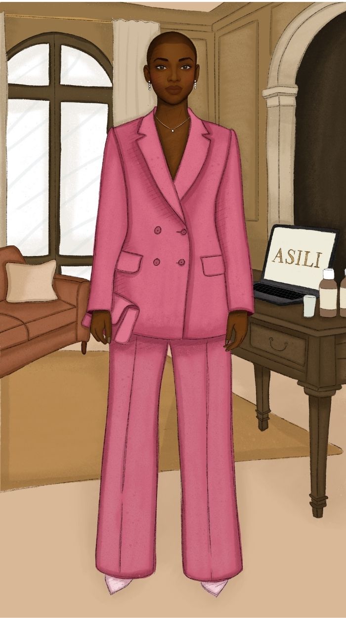 Personnage de roman - Femme - Rose